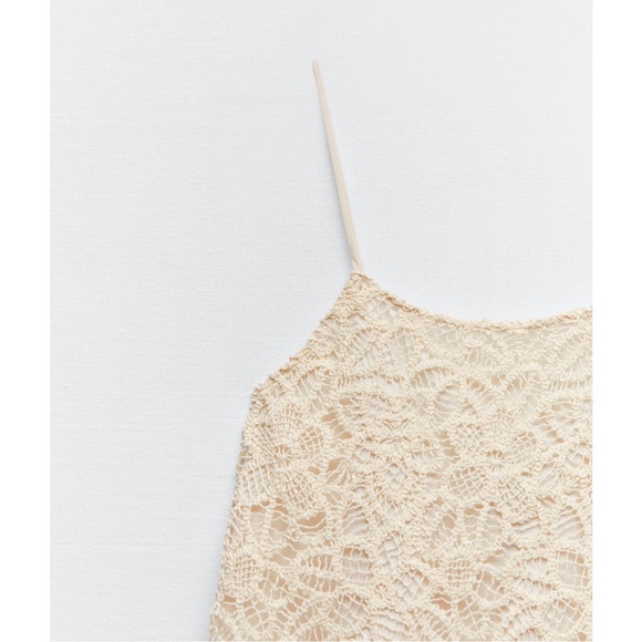 NWT Zara floral crochet dress - Picture 6 of 7